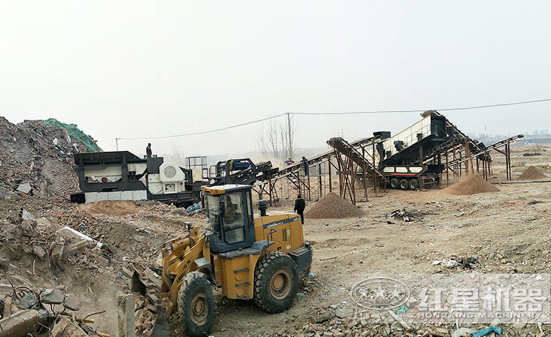 徐州建筑垃圾破碎現(xiàn)場(chǎng)