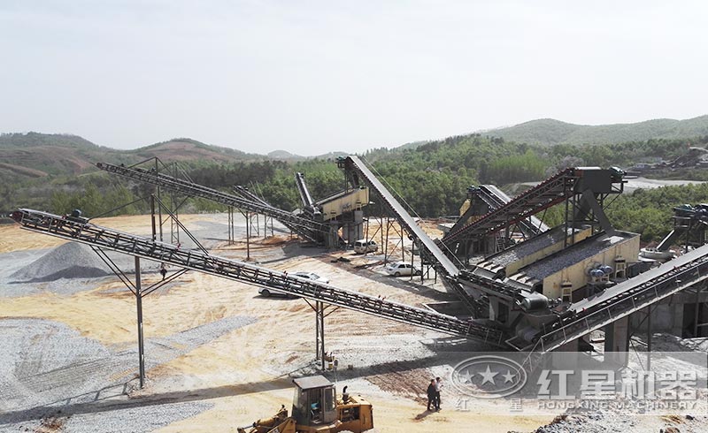 固定式建筑垃圾生產線現(xiàn)場