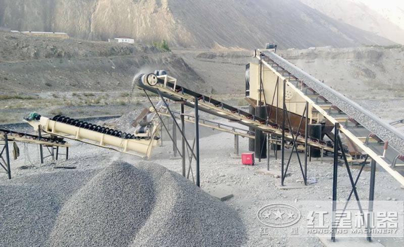 固定式砂石生產(chǎn)線現(xiàn)場
