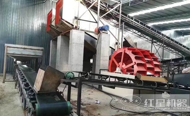 廣西鵝卵石制砂洗沙現(xiàn)場(chǎng)